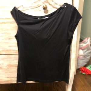 Black off the shoulder short sleeve